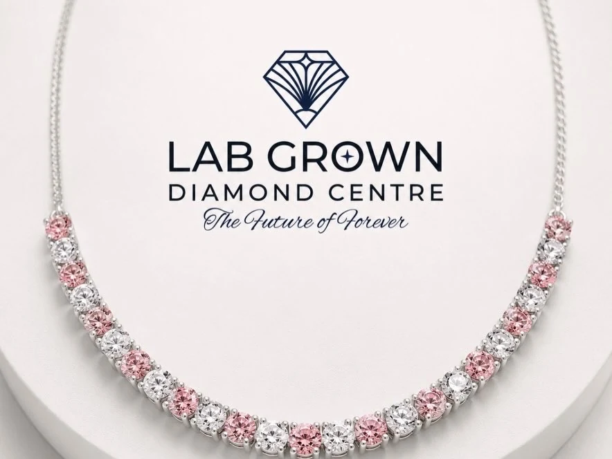 Lab Grown Diamond Centre necklace product photograph